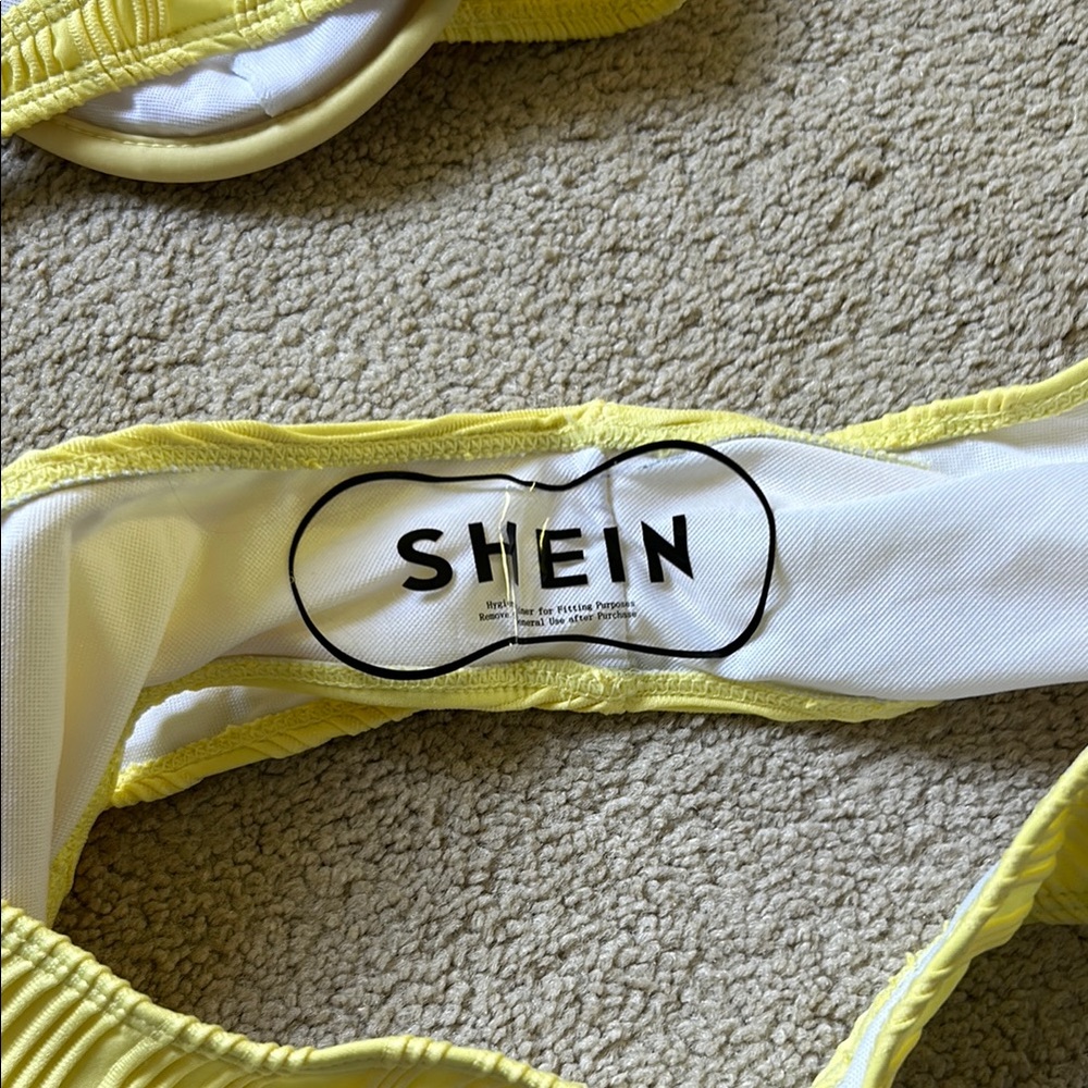 Yellow Textured Bikini Set - Picture 4 of 5